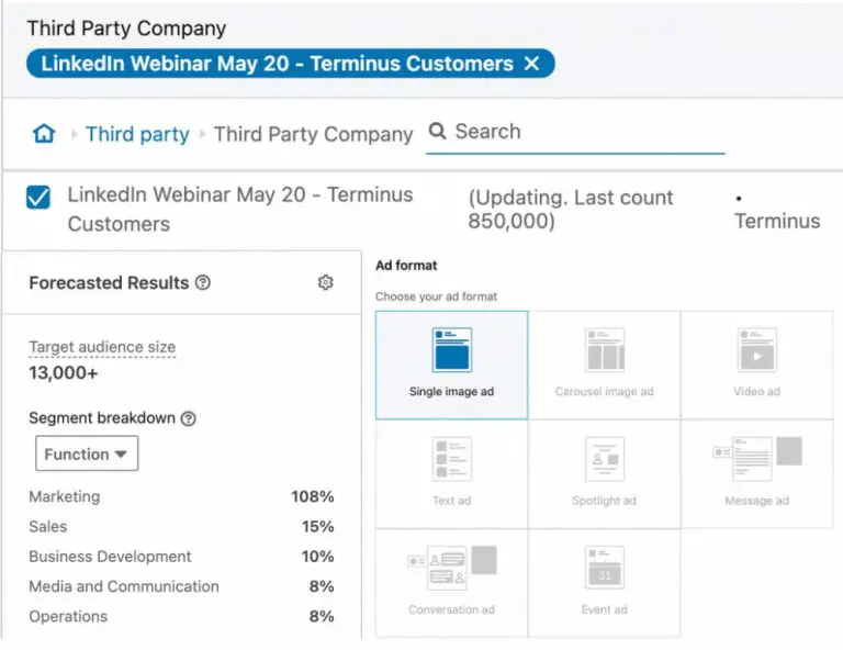 Does LinkedIn have a frequency cap