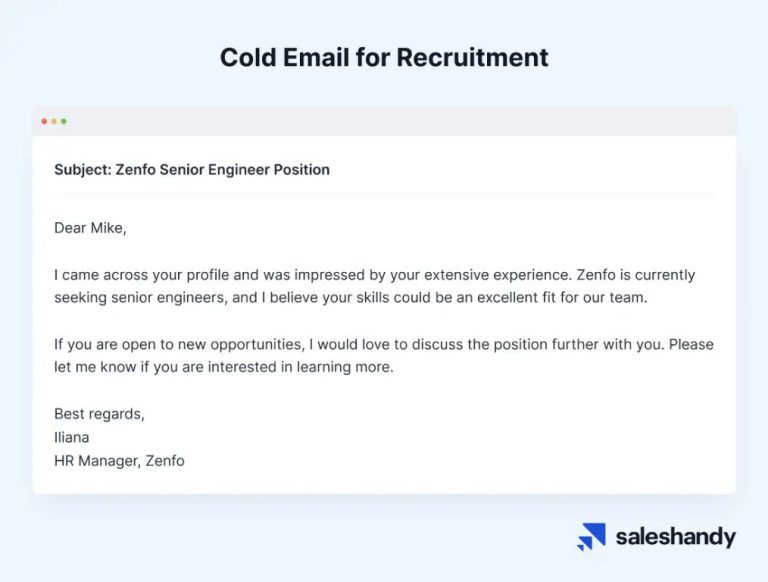 What are cold emails examples