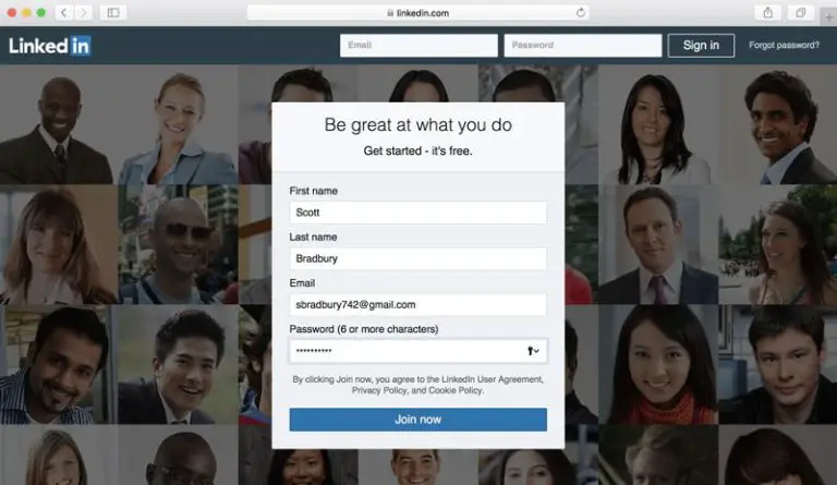 How to create an account on LinkedIn