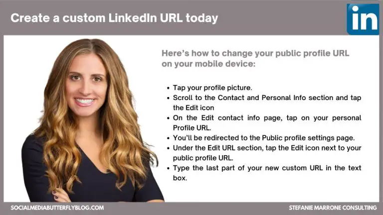 What should be the URL for LinkedIn profile