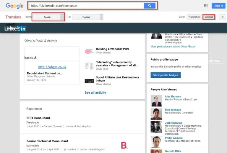 How can I view LinkedIn profile anonymously without login