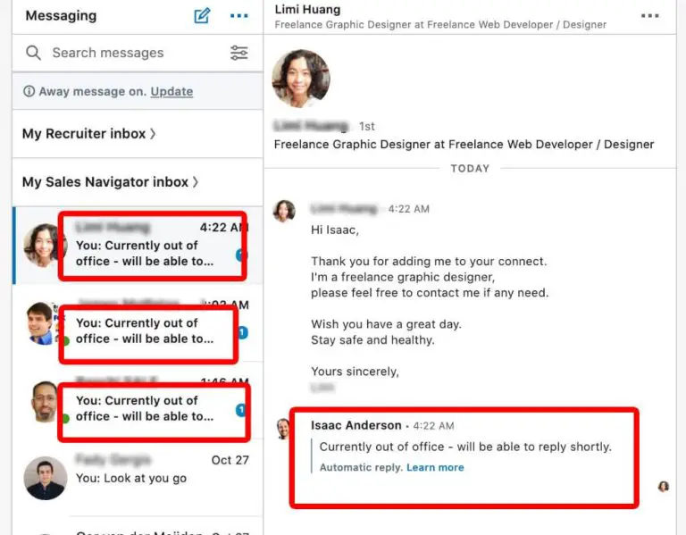 How to unread a message on LinkedIn