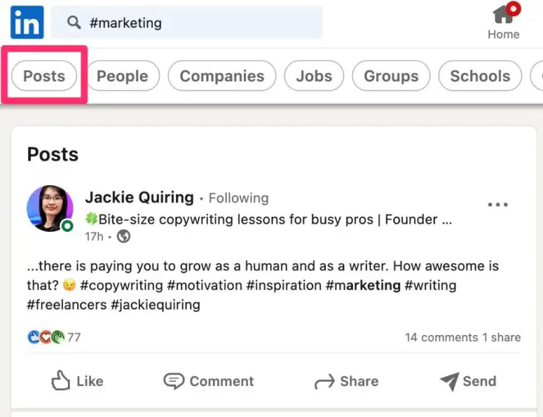 Are hashtags effective on LinkedIn