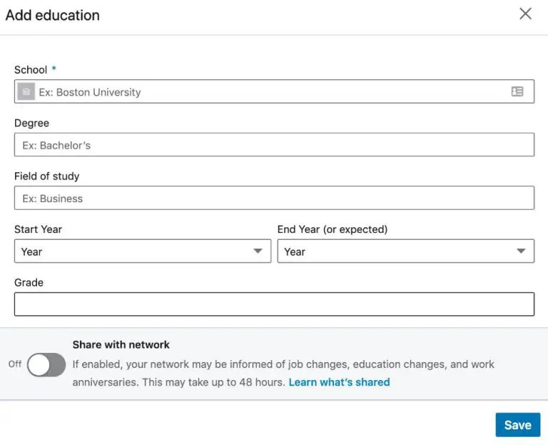 Can you make a LinkedIn profile without a degree