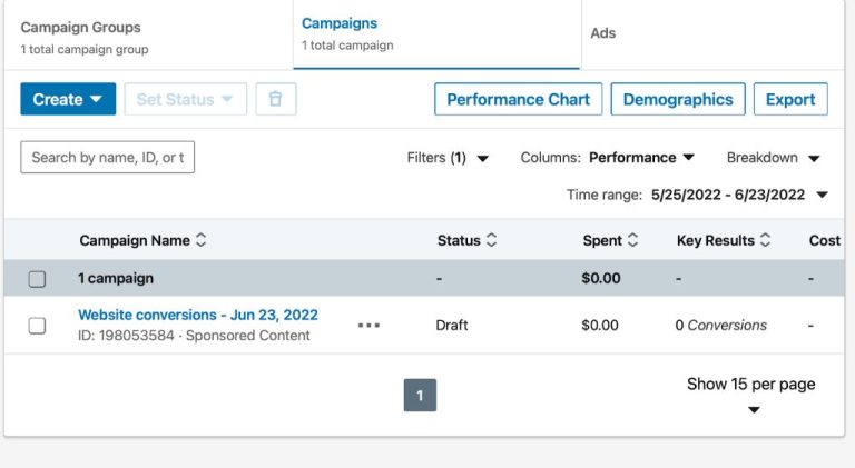 How do I export data from LinkedIn ads