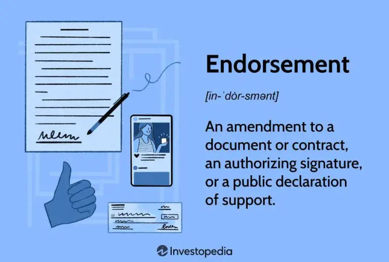 What does giving an endorsement mean