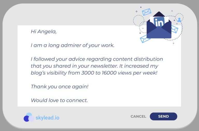 How do I write an email after connecting to LinkedIn
