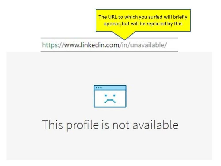 Why is my LinkedIn saying page not found