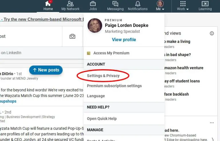 How do I remove an affiliate page from LinkedIn