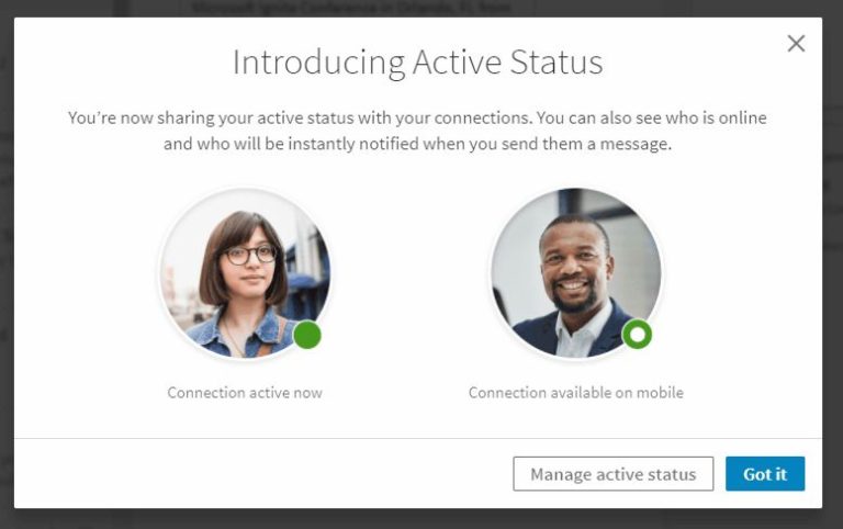 How accurate is active status on LinkedIn