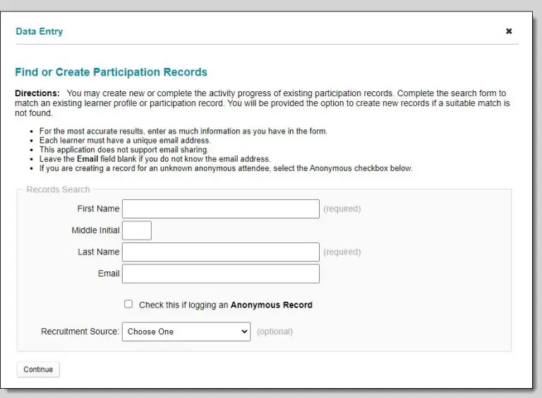 How do I create a data entry profile