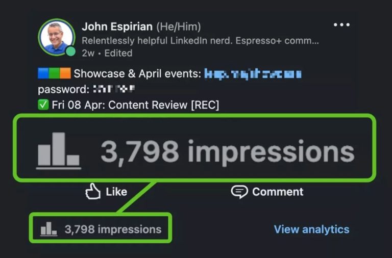 Are LinkedIn impressions the same as views