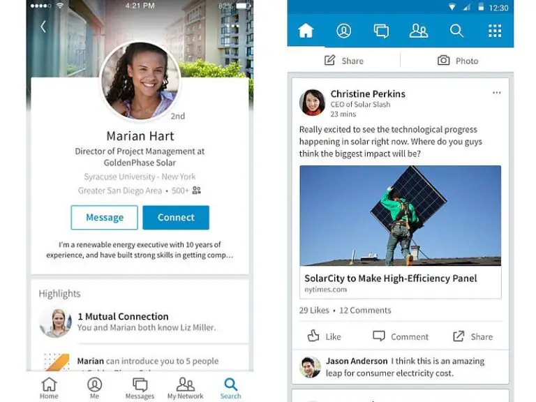 What version of Android is LinkedIn supported