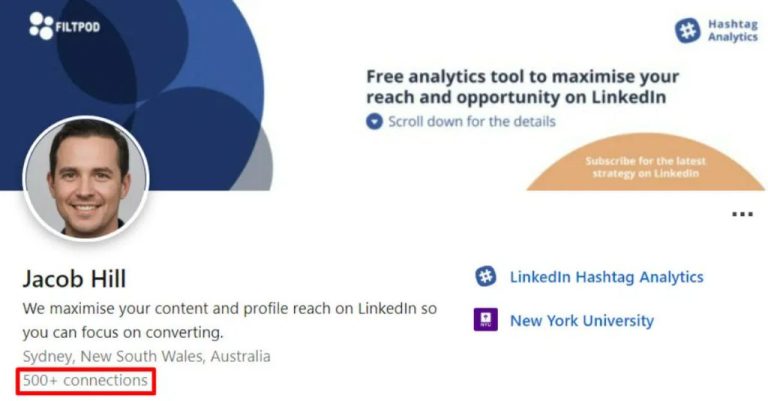 What is the benefits of having 500+ connections on LinkedIn