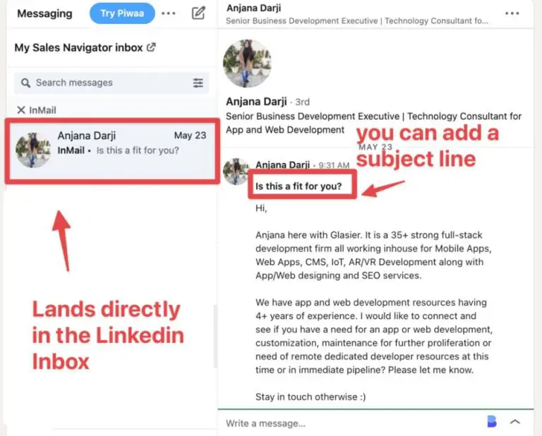 What is the success rate of cold messaging on LinkedIn