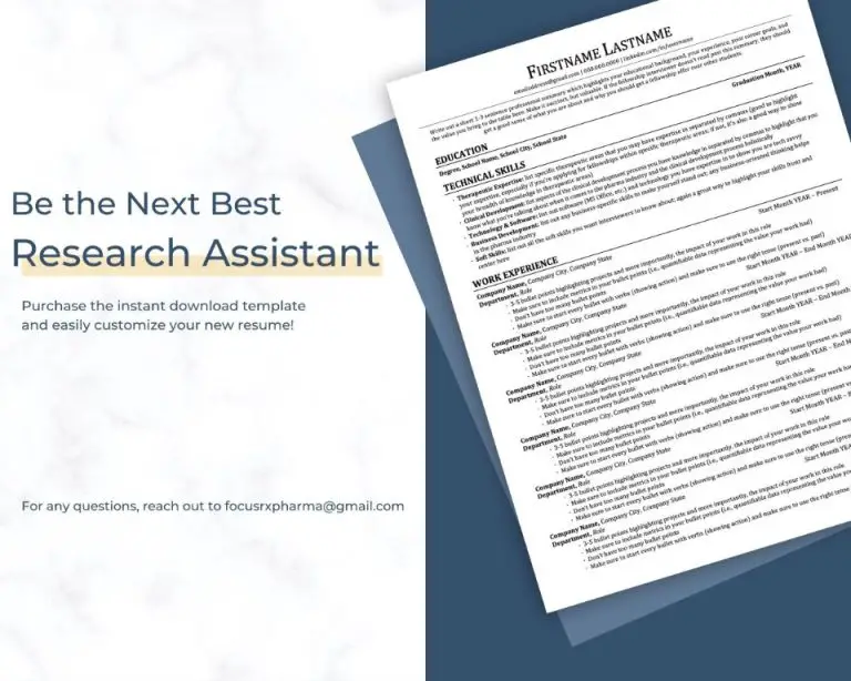 What is the description for research assistant Linkedin