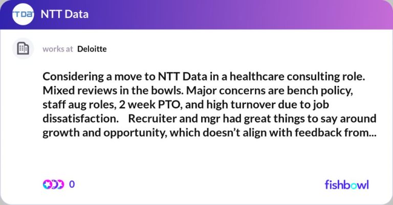 Is NTT DATA better than Deloitte