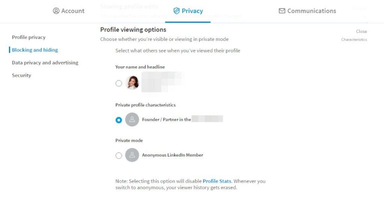 Is a LinkedIn profile sensitive personal data