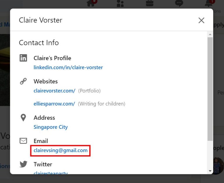 How to find someones email address from LinkedIn