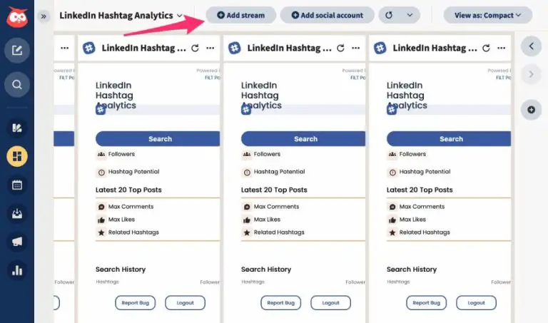 How do you analyze hashtag performance on LinkedIn