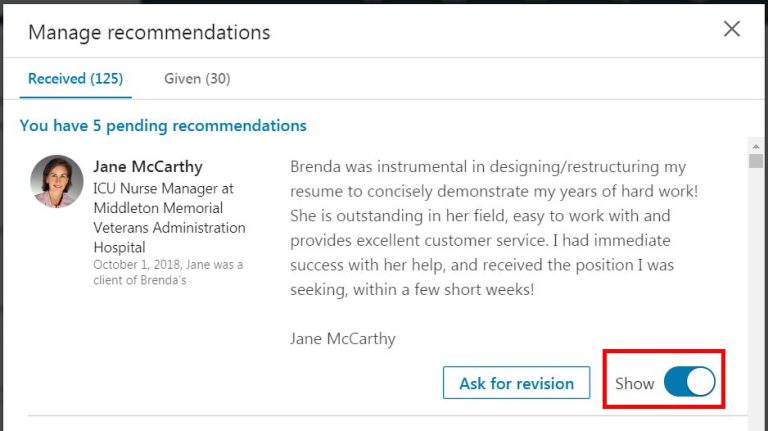 Are LinkedIn recommendations visible to everyone