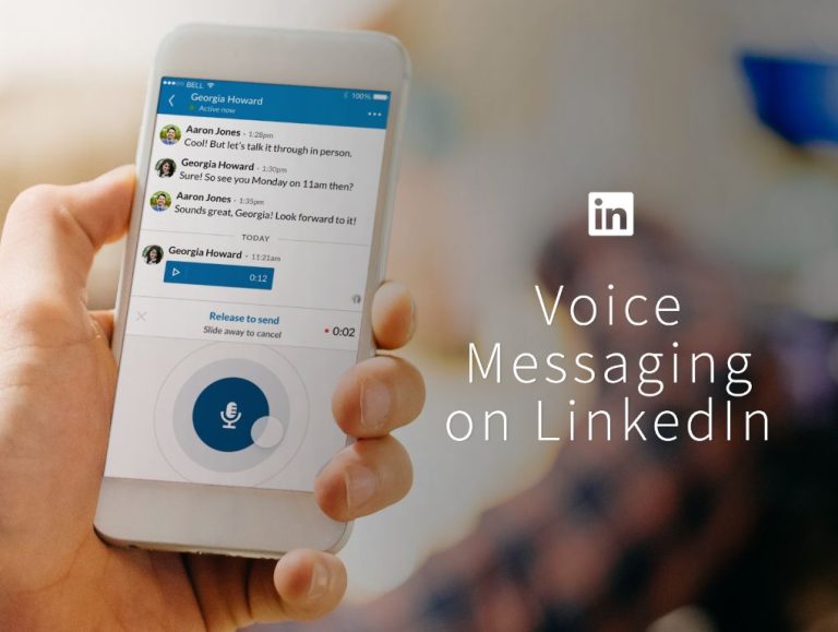 How can send a voice message from LinkedIn
