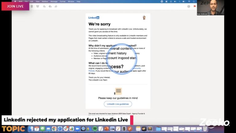 How do you know if you have been rejected on LinkedIn application