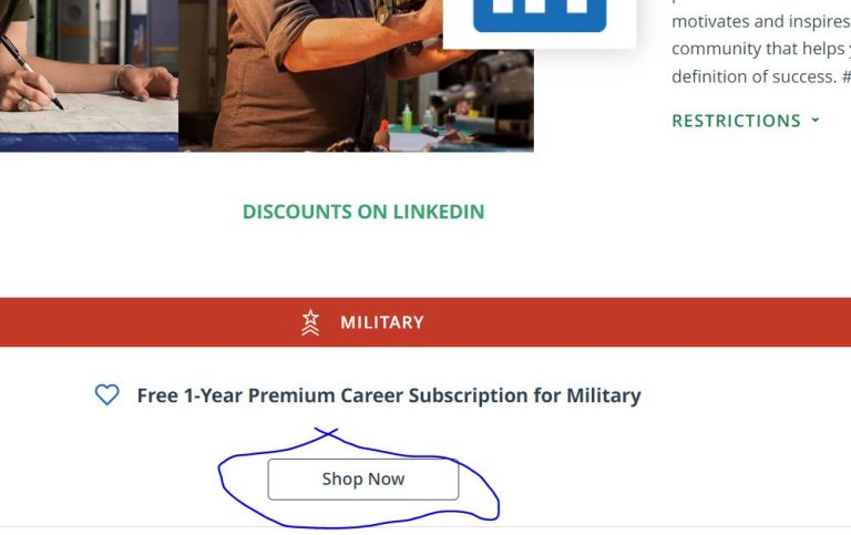 Does LinkedIn do military discount