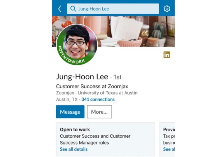 Should I use the open to work photo frame on Linkedin