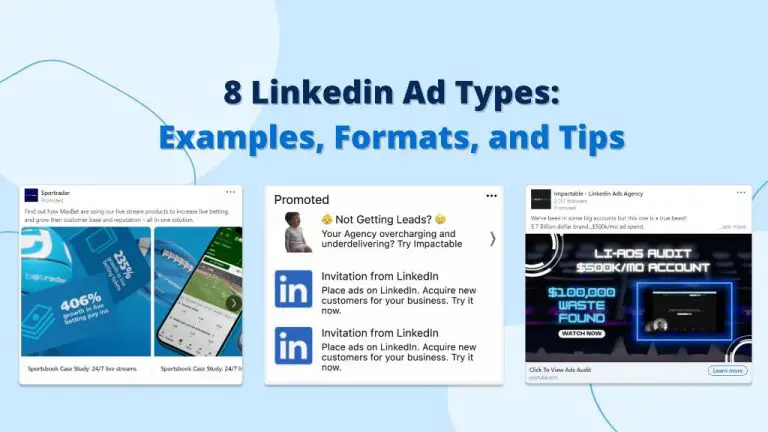 How many types of ads are there on LinkedIn