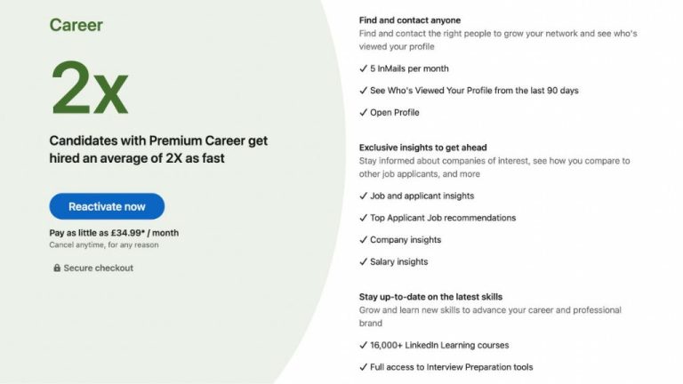 Do you get hired faster with LinkedIn premium