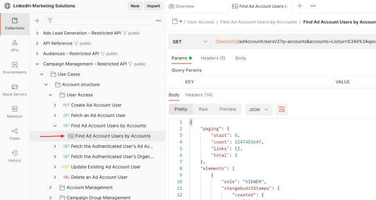 How to test LinkedIn API in postman