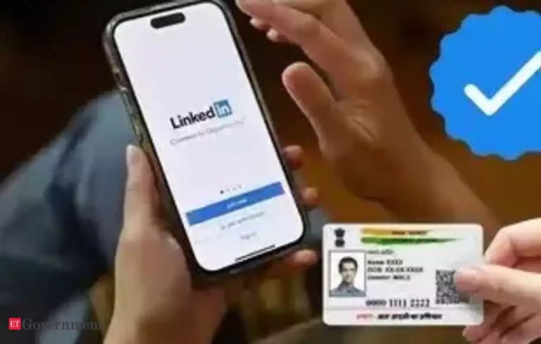 How can I verify my Aadhar card with LinkedIn