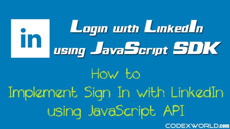 How to use LinkedIn API in JavaScript