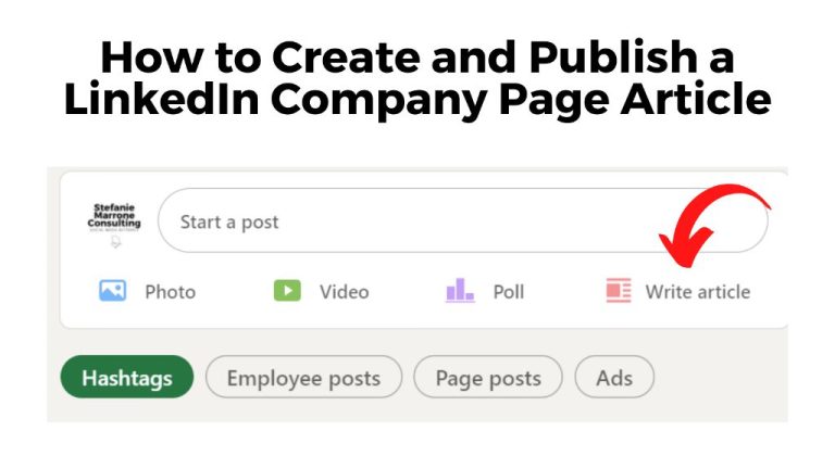 Can you post an article on LinkedIn Company Page