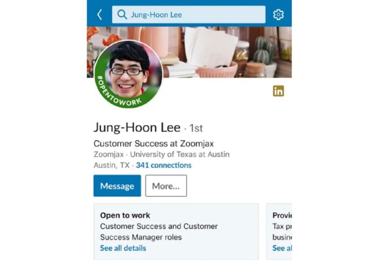 What happens when you put open to work on LinkedIn