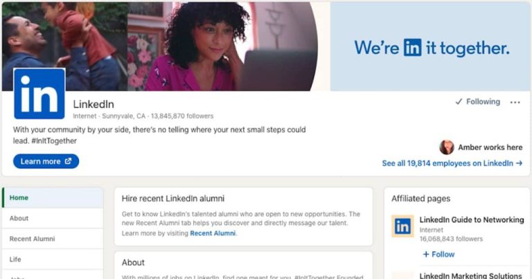 What can you do with a LinkedIn company page