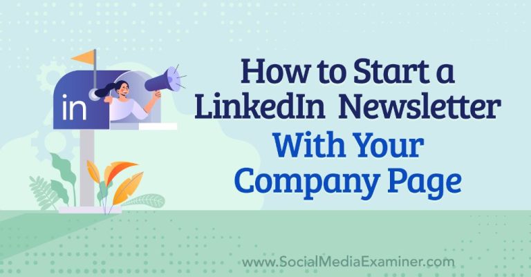 Can a LinkedIn Company Page have a newsletter