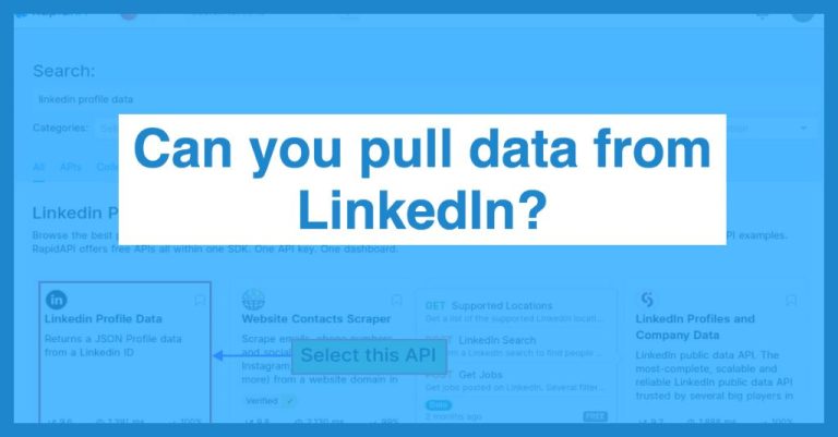 How do I automatically pull data from LinkedIn