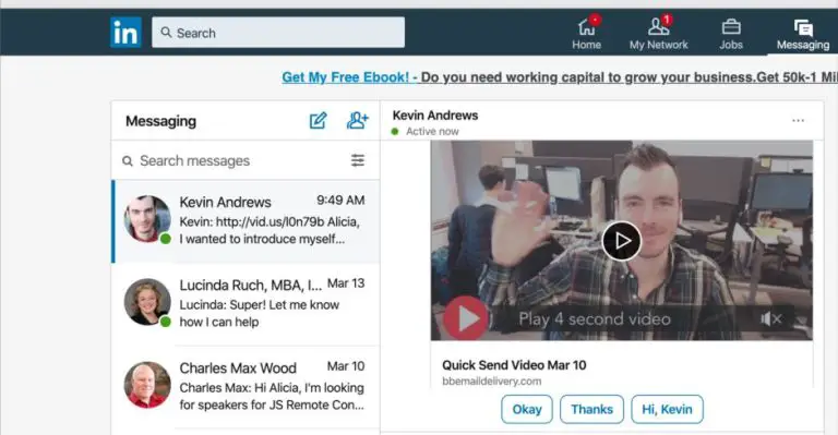 Can you send a video through LinkedIn messaging