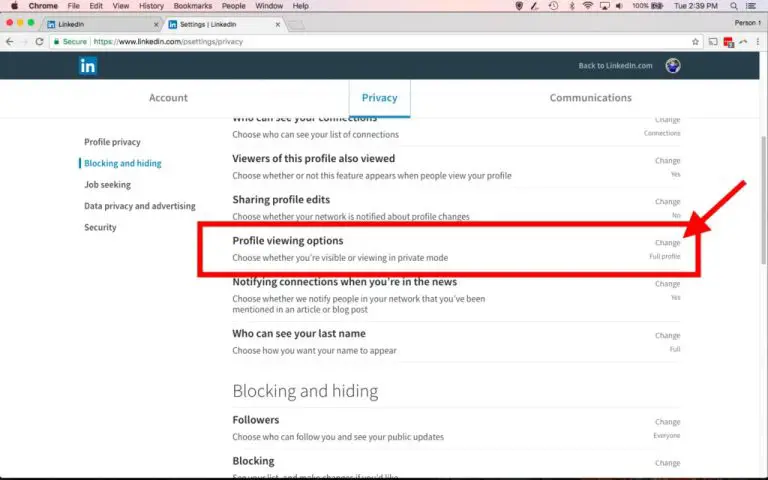 Can you hide when you view someone's profile on LinkedIn
