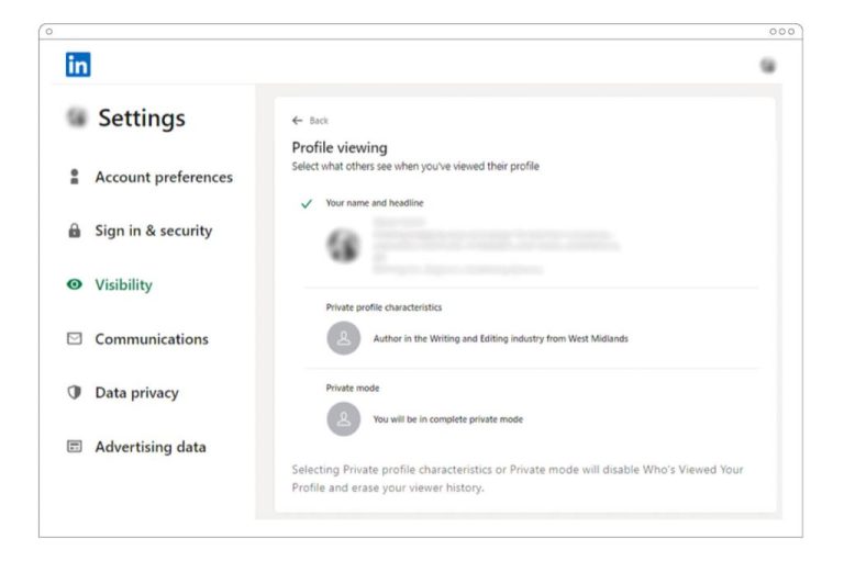 Can I restrict who sees my LinkedIn profile
