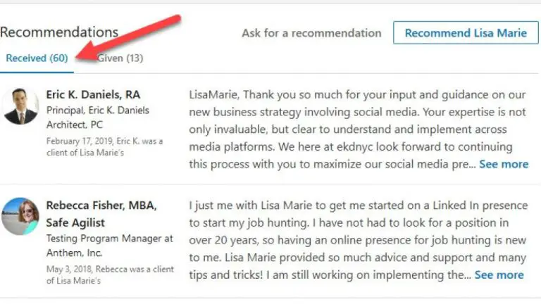 What is the impact of LinkedIn recommendations