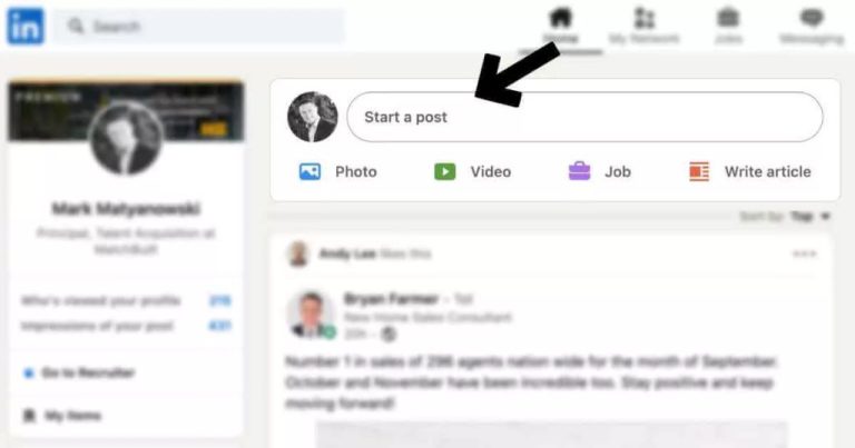 How do I share a post on LinkedIn starting a new position