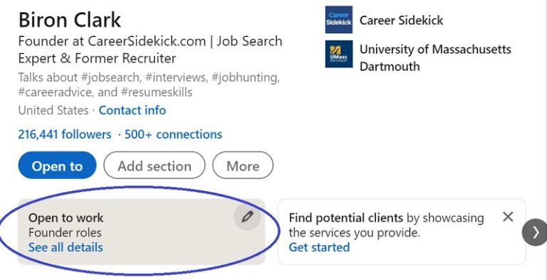 How do you turn off looking for jobs on LinkedIn