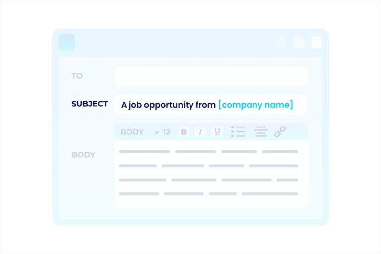 What is a good subject line to a recruiter