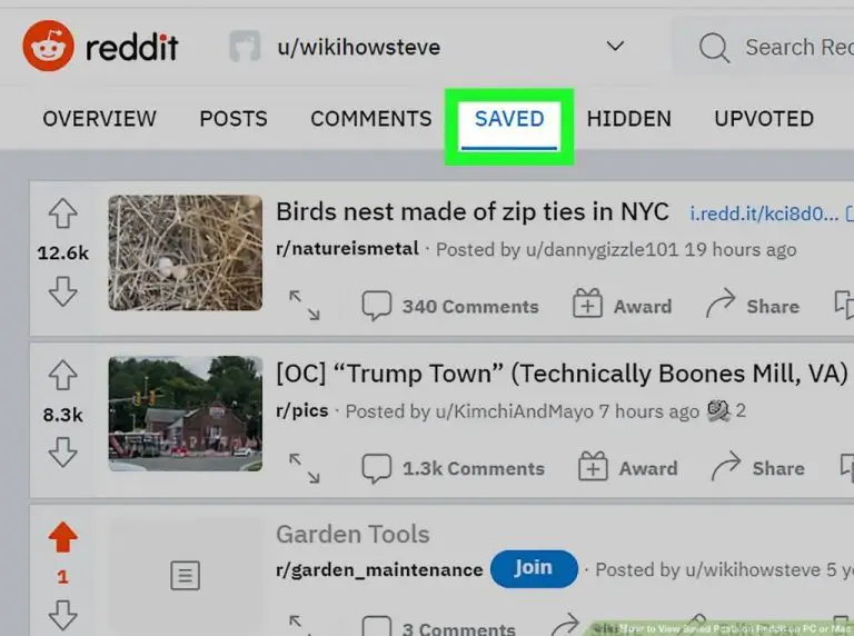 How do I find my saved posts on Reddit