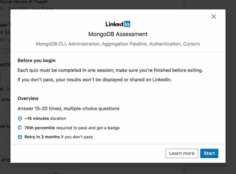 Can people see if you fail a LinkedIn skill assessment