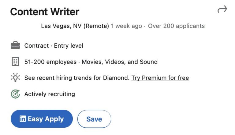 Can people see if you easy apply on LinkedIn