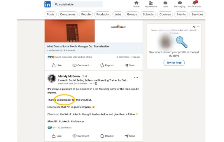 Does LinkedIn allow social listening